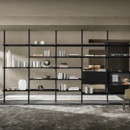 Hector wooden partition bookcase by Molteni & C