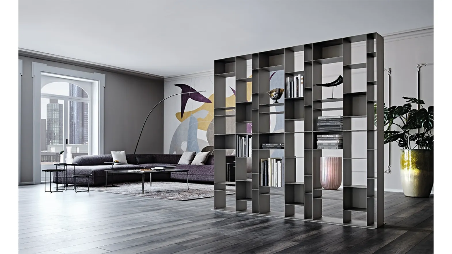 Latitude partition bookcase by Cattelan Italia