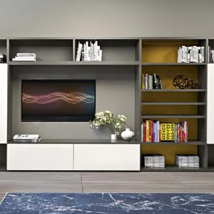 White lacquered bookcaseWallSystem3diClever