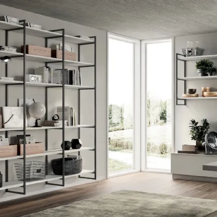 Living Sax bookcase Metro system by Scavolini