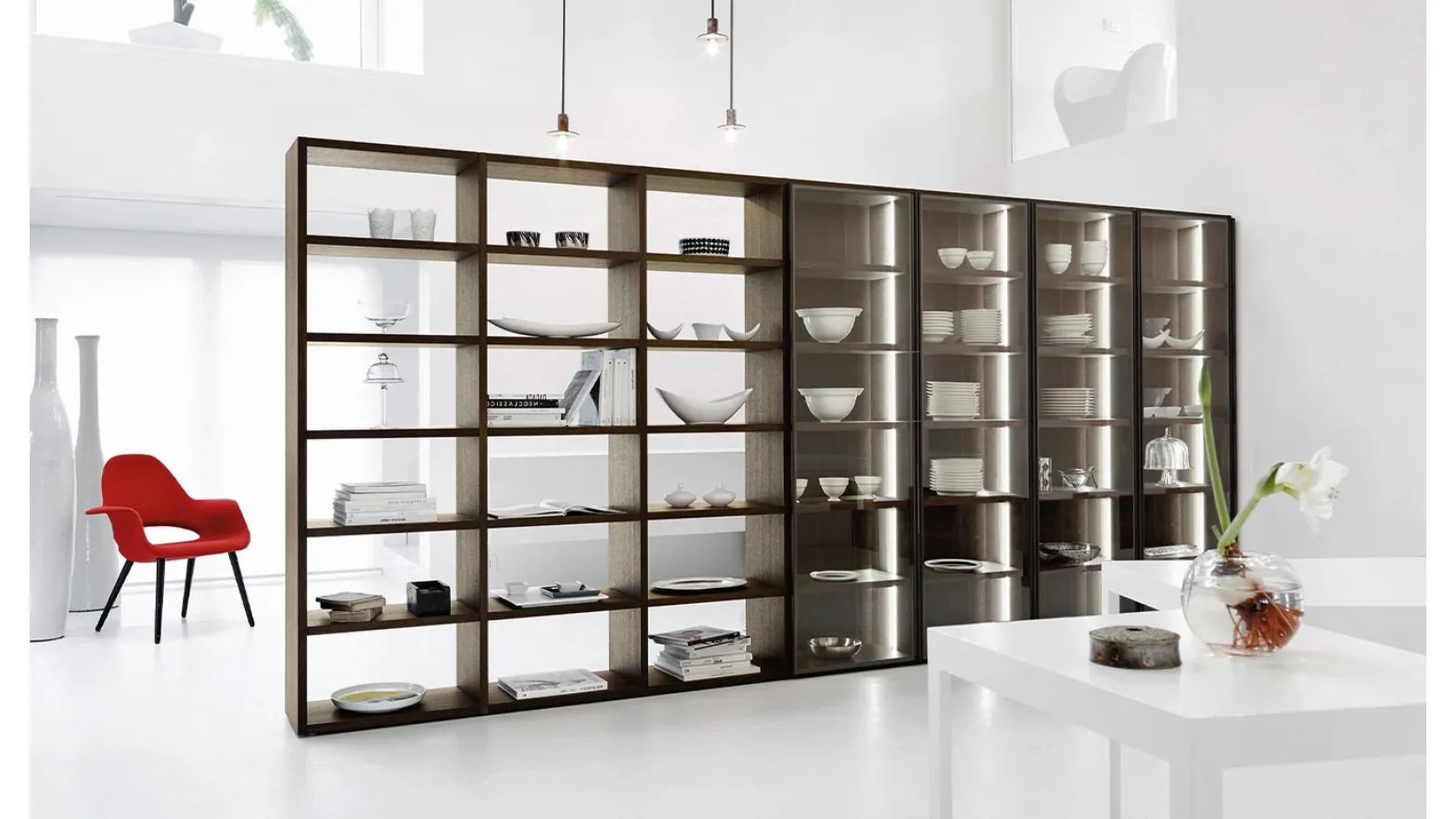 Modo Comp M6C92 bookcase by Sangiacomo