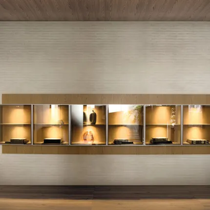 Pass-Word Grid Up Wall Unit Bookcase by Molteni & C