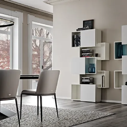 Piquant wall bookcase in white MDF by Cattelan Italia