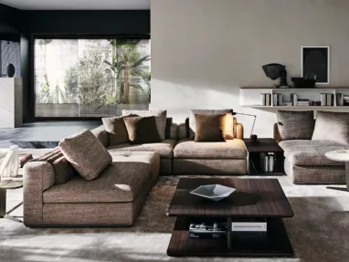 Albert sofa with peninsula by Molteni & C