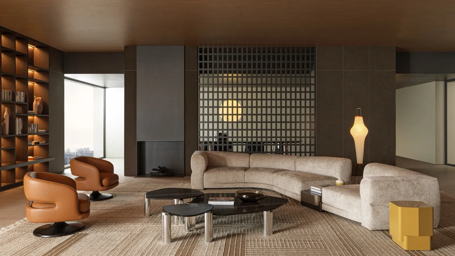 Emile fabric living room by Molteni & C