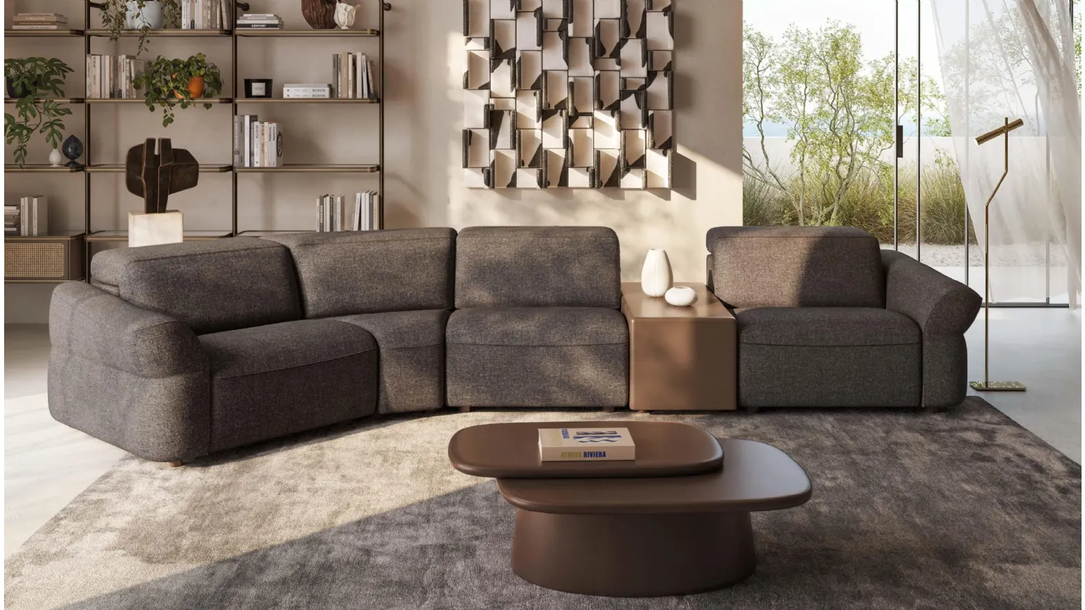 Natuzzi's Faraone relaxation sofa