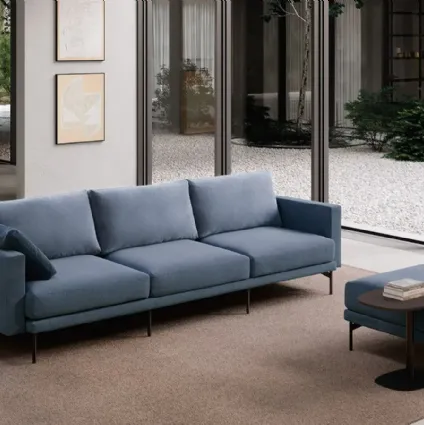 Linear fabric sofa Freedom by Doimo Salotti