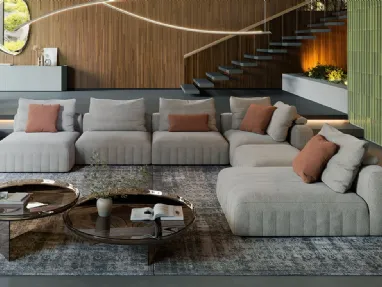 Gibson sofa with chaise longue by Cattelan Italia