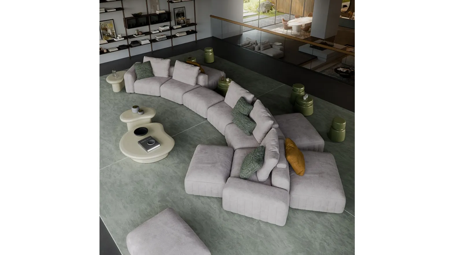Gibson sofa with chaise lounge by Cattelan Italia