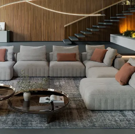 Gibson sofa with chaise longue by Cattelan Italia