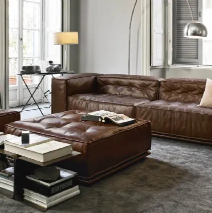 Modern leather sofa GlamourdiDoimoSalotti