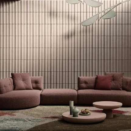 Lotus sofa with chaise longue by Doimo Salotti