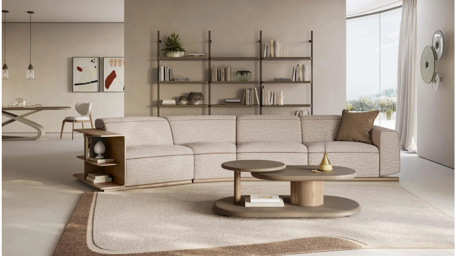 Natuzzi's Pagoda reclining sofa.