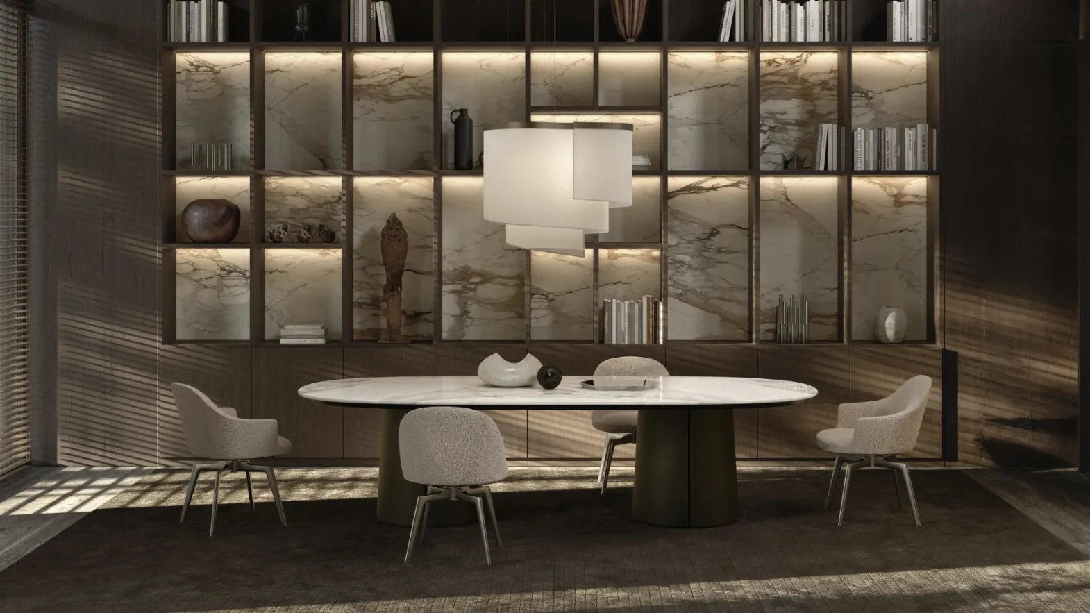 Atelia upholstered chair by Molteni & C
