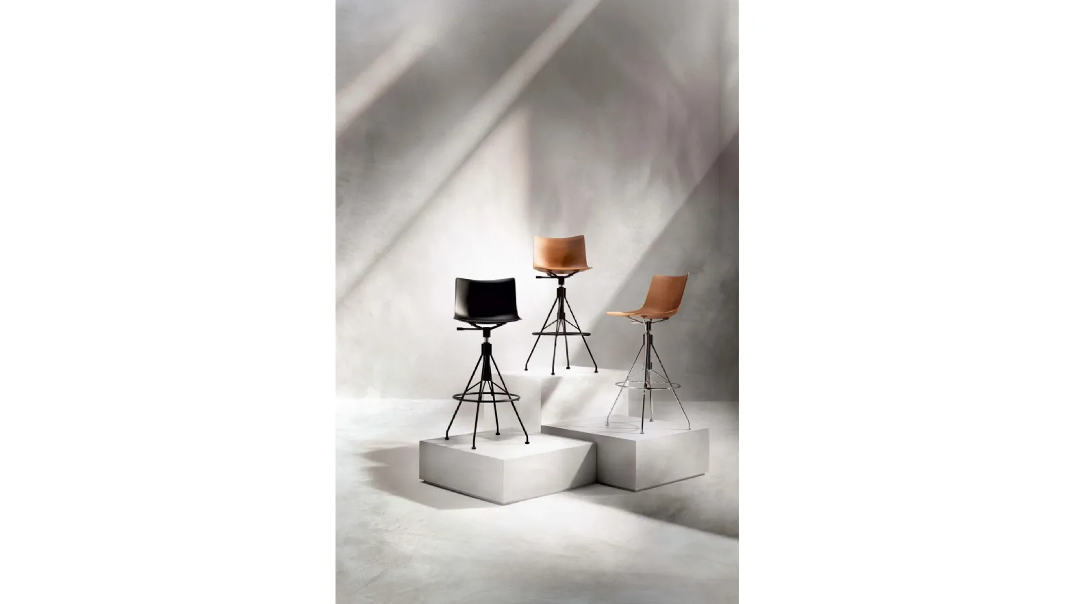 CKoya Stool wooden and metal stool by Kartell
