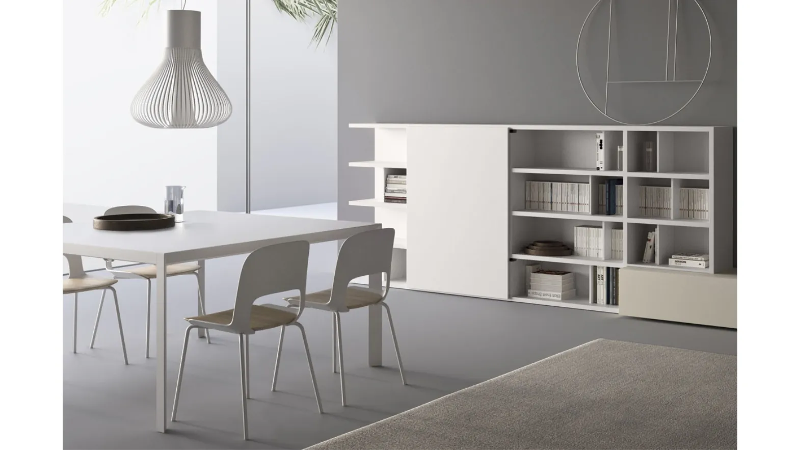 Cora chair in polyamide with wooden seat and metal legs by Pianca