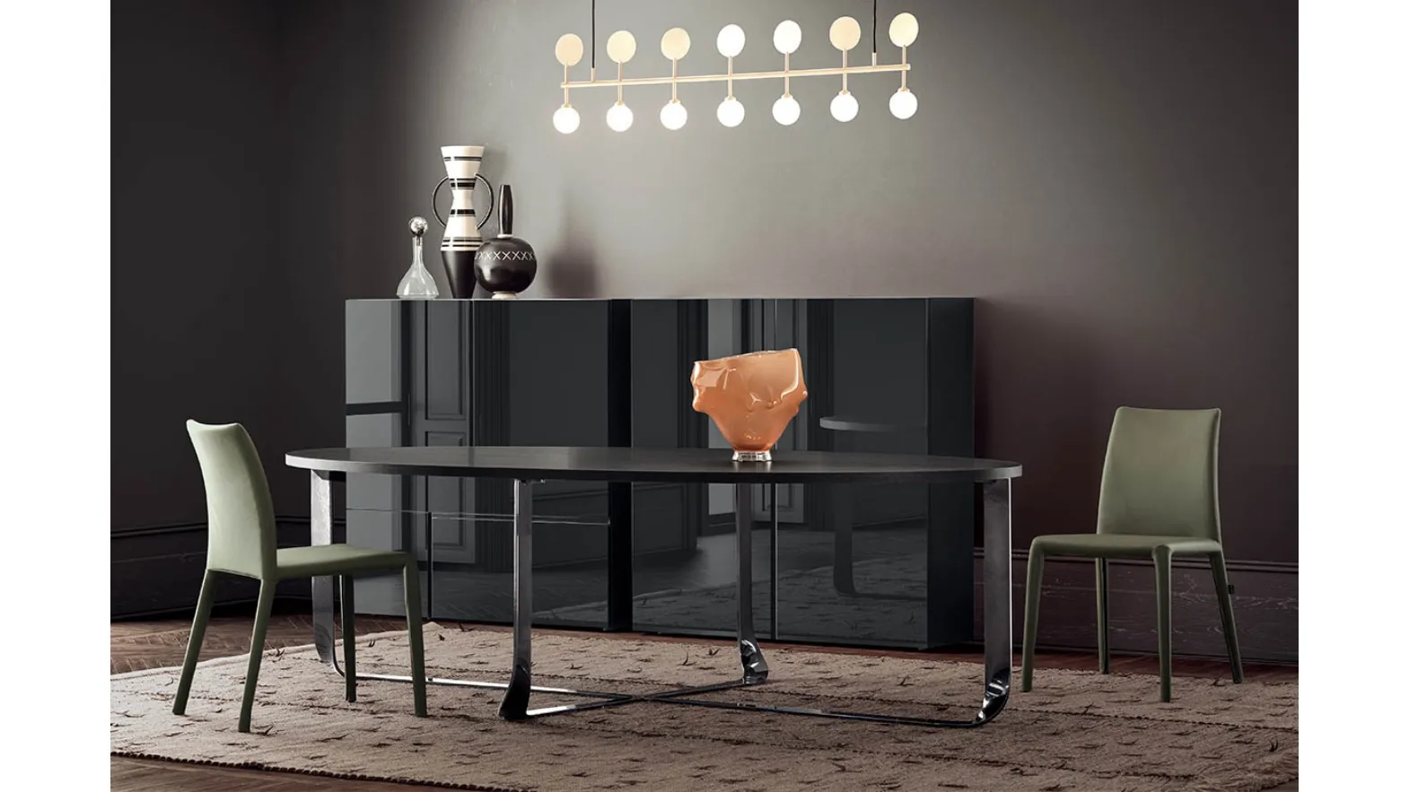 Emi leather upholstered chair by Pianca