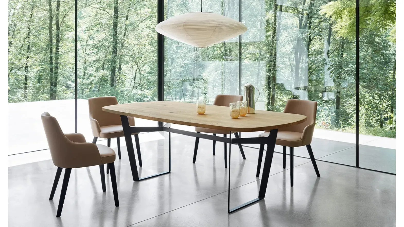 Eva chair in eco-leather with armrests by Sangiacomo