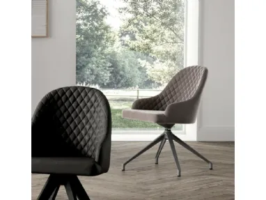 Gilda swivel chair by Ozzio