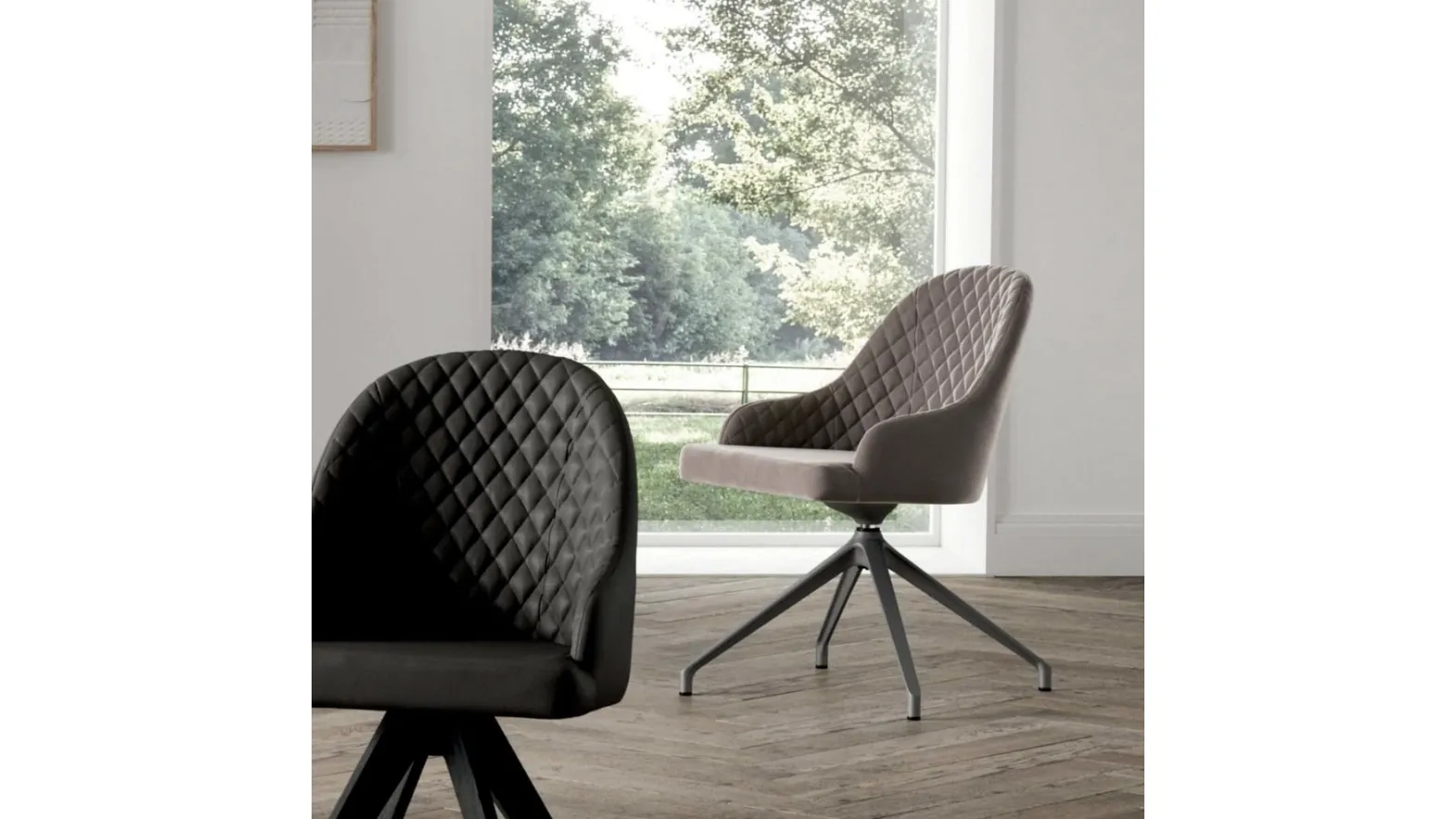 Gilda swivel chair by Ozzio
