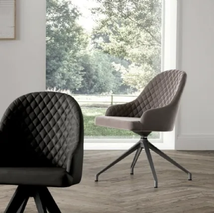 Gilda swivel chair by Ozzio