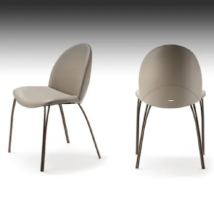 Holly chair in eco-leather with light steel frame Cattelan Italia