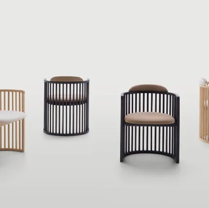 Palù chair by Pianca with wooden frame and upholstered seat