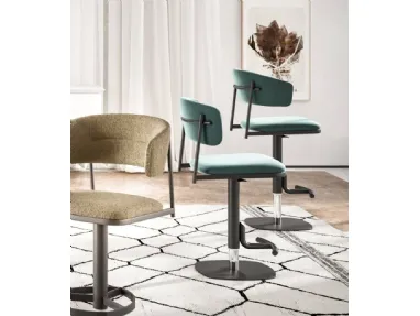 Adam and Alida fabric stools by Ozzio.
