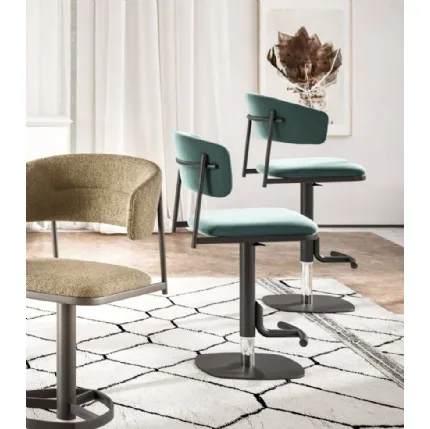 Adam and Alida fabric stools by Ozzio.