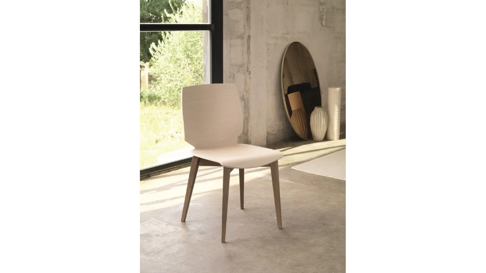 Wooden chair Shell S149 by Friulsedie