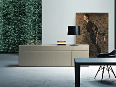 Cidori 01 sideboard in glossy and matt lacquered Juta by Sangiacomo