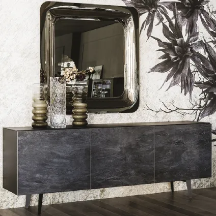 Sideboard in embossed wood and ceramic glass MetropolisCattelanItalia