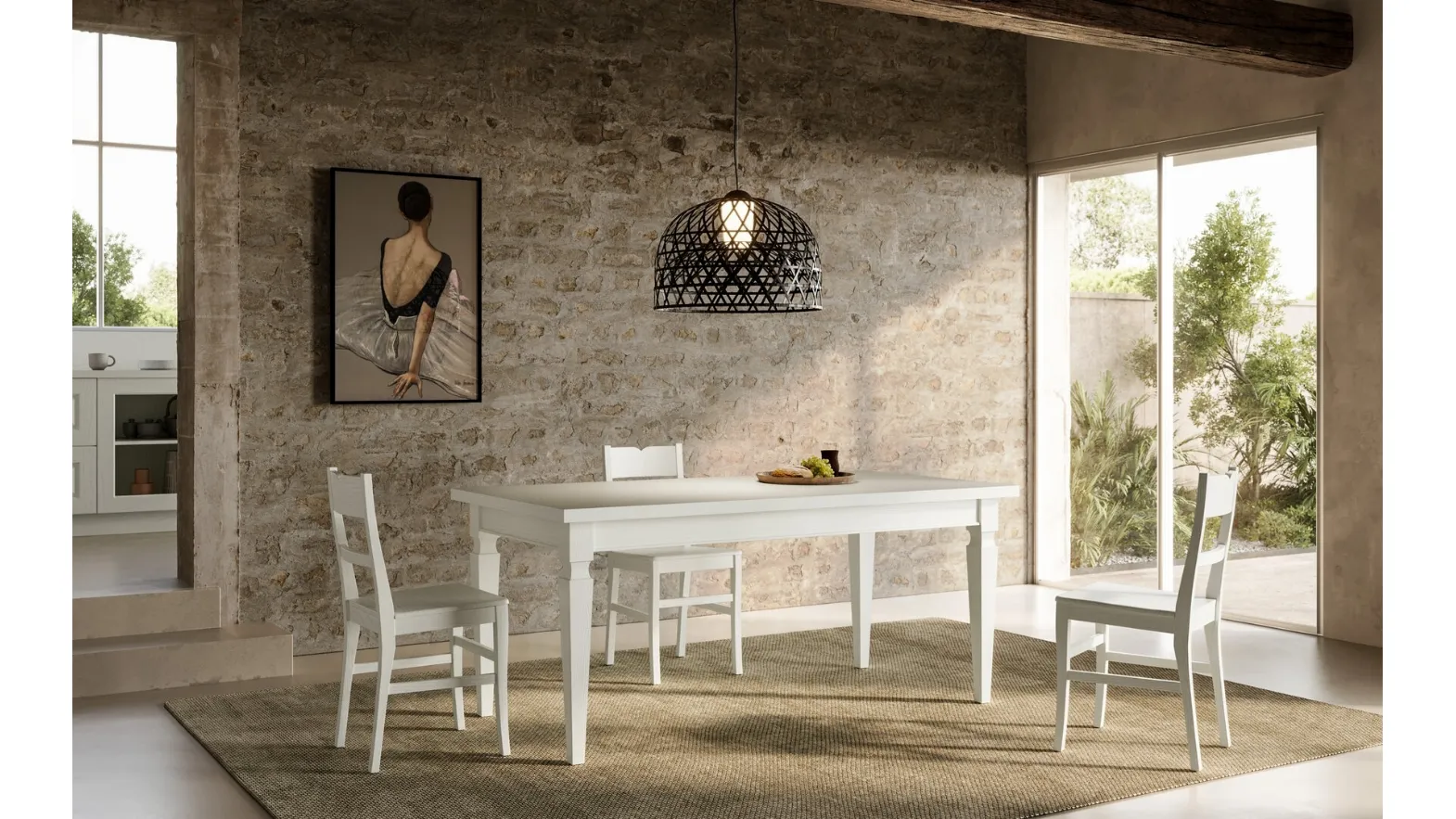 Extendable Asolo table made of solid ash wood by Arredo3.