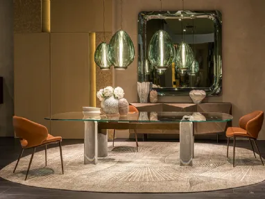 Bilbao Glass Table by Cattelan Italia
