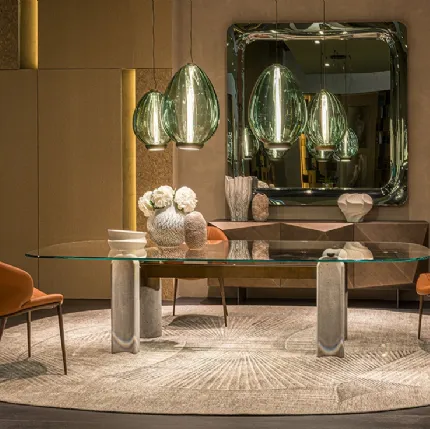 Bilbao Glass Table by Cattelan Italia