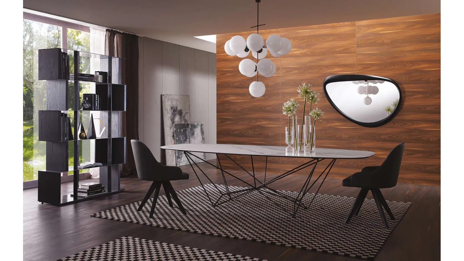 Fil8 Fixed Ceramic Table by Ozzio