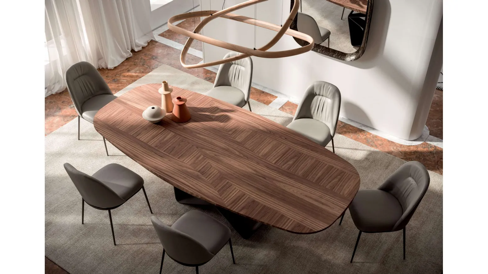 Gem wooden table by Ozzio.