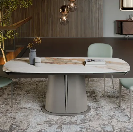 Gotham Keramik Drive extendable table by Cattelan Italia