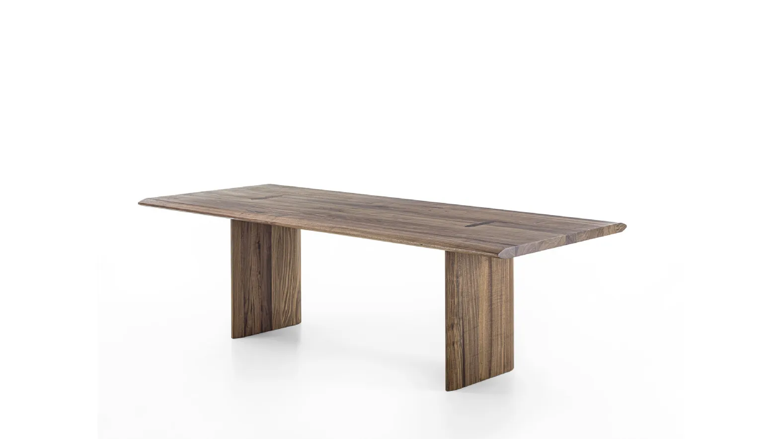 Interlocking solid wood table by Riva1920.