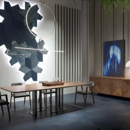 Leonardo solid Walnut Table by Arte Brotto