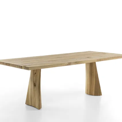 Solid Swing outdoor table in solid cedar wood by Riva1920