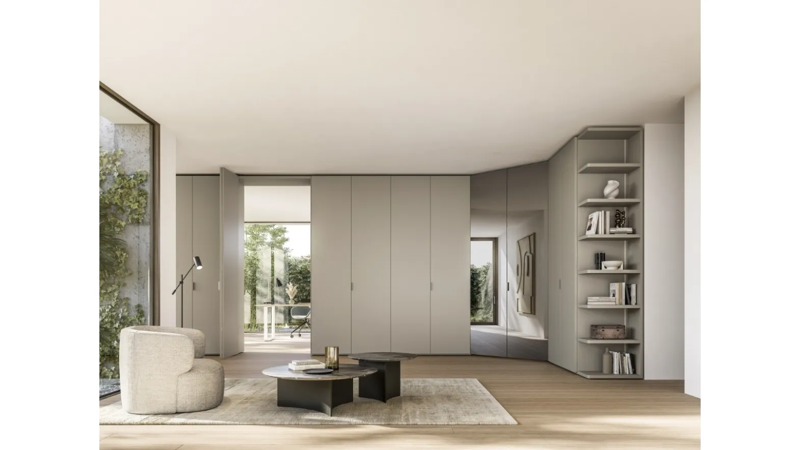 Nexta corner wardrobe door by Sangiacomo