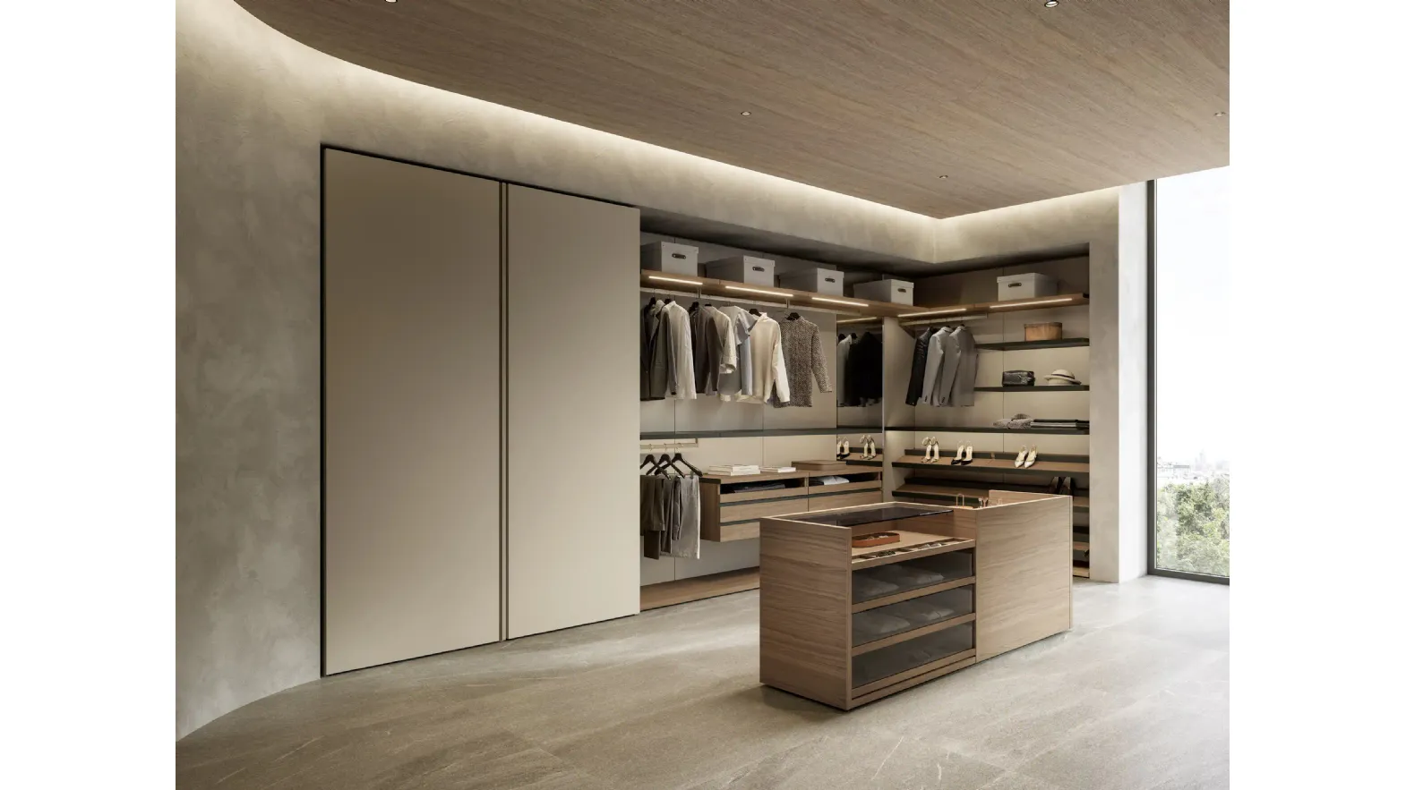 Atollo Walk-in Closet by Sangiacomo.