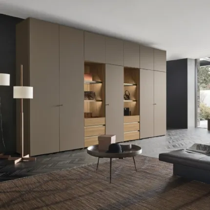 Breccia wardrobe with open compartment by Sangiacomo.