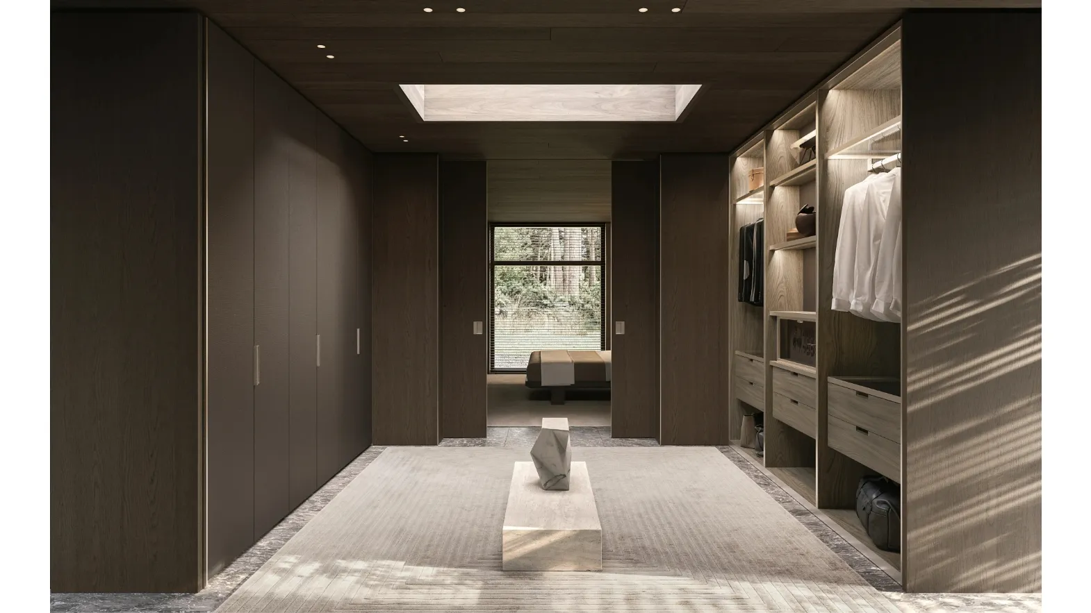 Gliss Master Walk-in Closet in Rovere by Molteni & C