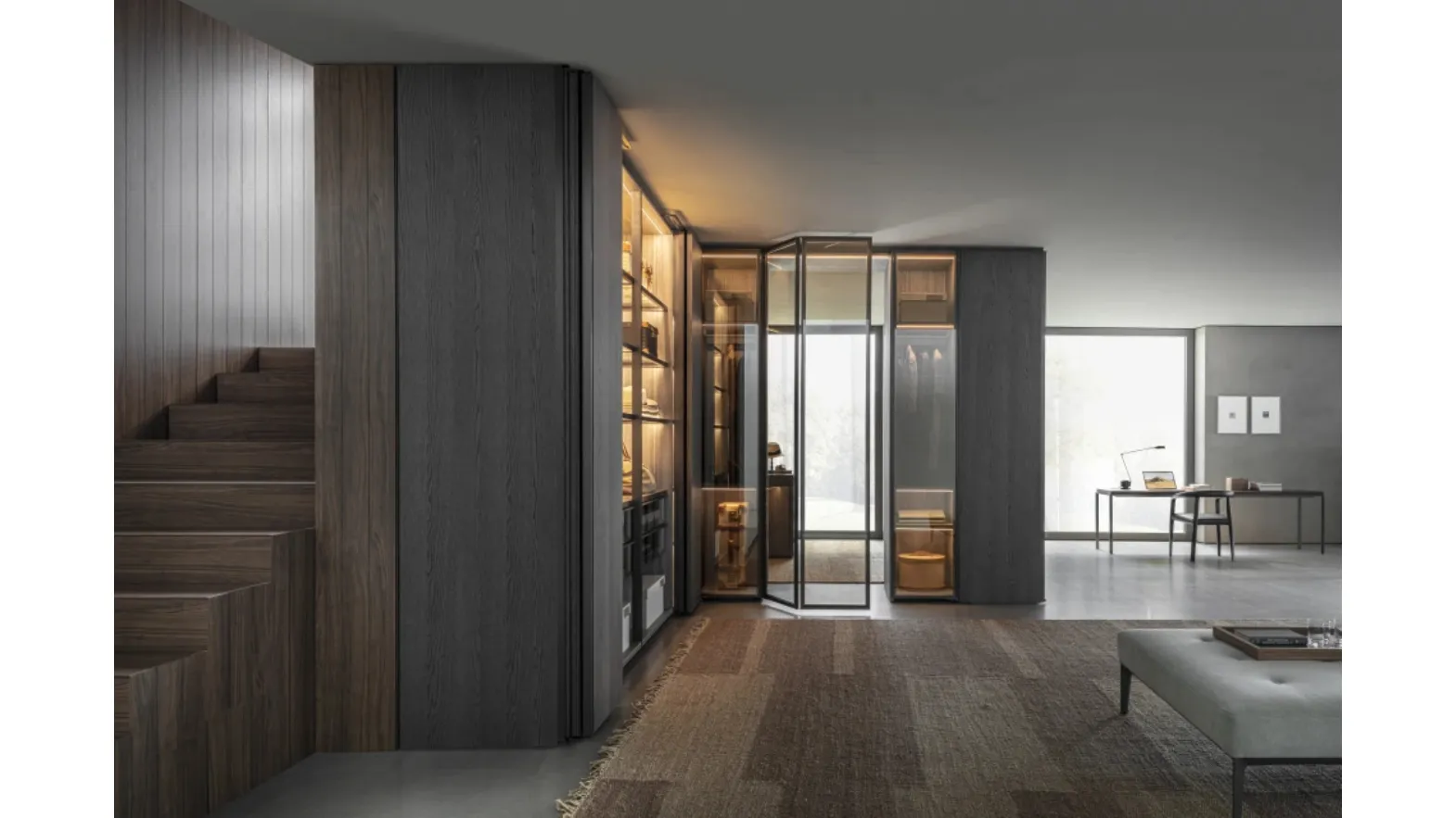 Gliss Master corner wardrobe - Sistema 7 corner by Molteni & C