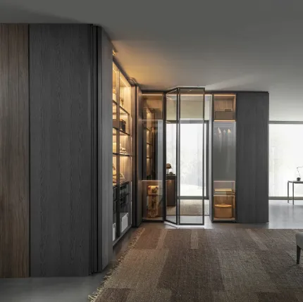 Gliss Master corner wardrobe - Sistema 7 corner by Molteni & C