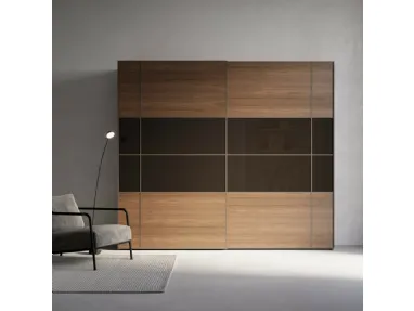 Leonardo wardrobe with glass insert by Arte Brotto.