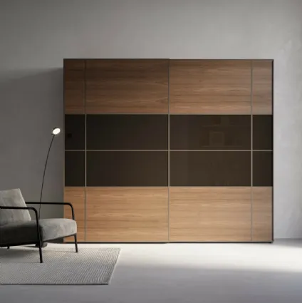 Leonardo wardrobe with glass insert by Arte Brotto.