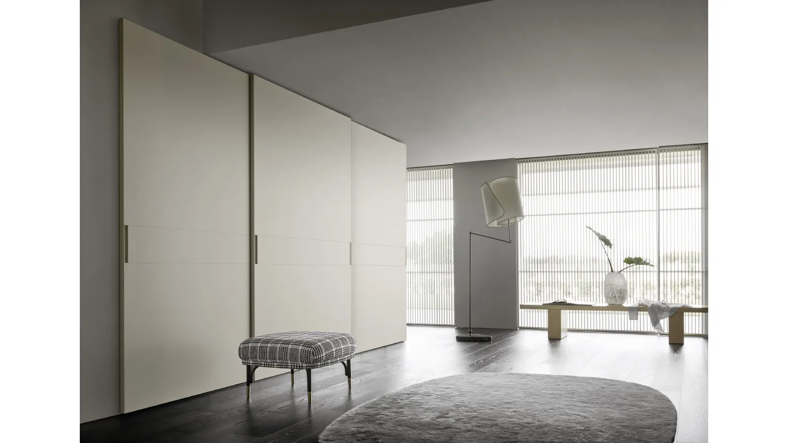 Meridian sliding door wardrobe by Sangiacomo.